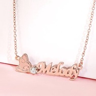 【客製化禮物】My Melody &amp; Me 系列-美樂蒂訂製字母純銀項鍊