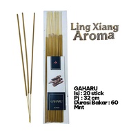 LING XIANG AROMA Agarwood Fragrant Incense 20 Sticks - Natural Wood Aromatherapy Soothing Room Fresh