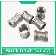 SS Inner Thread Sock 1/2 inch SDD SS 1/2" Stainless Steel Inner Thread Sock 1/2 inch SS Inner Thread