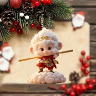 Cute Monkey Acrylic 2D Pendant Keychain Car Rearview Mirror Accessories Backpack Small Pendant AC510