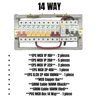 [1SET] EPS -  sirim PVC DB BOX/ MCB BOX FULL SET COMPLETE WITH MAIN SWITCH SIRIM APPROVED buatan mal