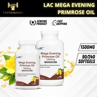 LAC Mega Evening Primrose Oil 1300mg – Hormonal Balance & Skin Health Support Supplement