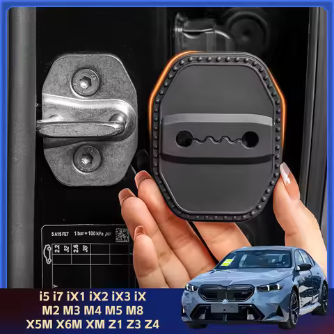 2/4Pcs Silicone Car Door Lock Cover Protective Decoration Case For BMW i5 i7 iX1 iX2 iX3 iX M2 M3 M4