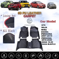 permaidani kereta Proton EXORA WAJA WIRA PREVE ISWARA SAGA VVT BLM FLX INSPIRA 5D Car Floor Mat Carp