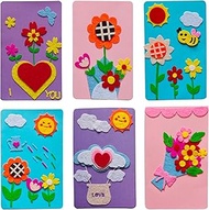EAJASUCE 6 Pcs Card Making Kits for Kids DIY Handmade Card Making Supplies Art Crafts for Mothers Fa