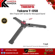 Stand Monopod Takara T-058 ( 3/8" ) Monopod Stand / Kaki Tiga Monopod - Allmart1
