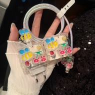 Cherry Bee 18w/20w/35W Charger Head Cable Wrapping Set Cartoon Case USB Protector 20w 18w 35W