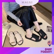 READY STOCK Magni  Women Fashion Slippers Flat Bottomed Comfortable Beach Soft Sole Sandals 495,495-