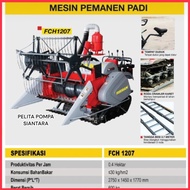 Mesin Panen Padi Combine harvester Firman FCH1207 Alat Panen Padi