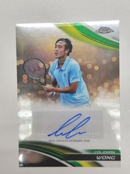 ATP 網球卡 2025 Topps Chrome Tennis 黃澤林 Coleman Wong 簽名卡 貼紙簽名 第二年新秀年 2nd Rookie card 普通簽名 C張 香港網壇一哥 陳奕迅