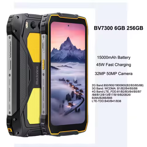 Blackview BV7300 RAM 6GB ROM256GB IP68/IP69K 6.67"Android 14 BV7300 15000mAh Octa Core 45W Fast Char