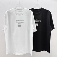 Acne Studio'S New Product Three-Dimensional Smiley Print Round Neck Short Sleeve Men Women Style