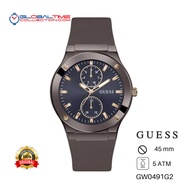 GUESS Men's Watch GW0491G2 Rubber Strap Brown Body