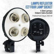 E27 Folding Reflector Lamp Four Lamp Socket Softbox Photo Studio