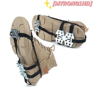 MYRONG1HD 1Pair Ice Gripper Spike, Shoe Covers Universal 24 Teeth Ice Claw,  Anti-Slip Spike Spike G