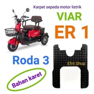 Karpet sepeda motor listrik roda tiga VIAR ER1 VIAR ER 1 roda 3 Bahan karet