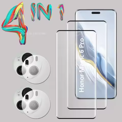 3D Tempered Glass For Honor Magic 6 5 4 Pro Screen Protector Camera Lens Film Honor Magic 6 5 4 Lite