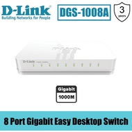 D-Link 8 Ports 10/100/1000Mbps Gigabit Switch (DGS-1008A)