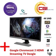 BenQ 28" EL2870U 4K HDR Monitor + Google Chromecast 2 HDMI Streaming TV Dongle