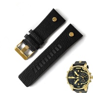 TOP watchband for DIESEL DZ7313 DZ7333 DZ7311 DZ7371 watch strap cow leather with gold rivet 22 24 2