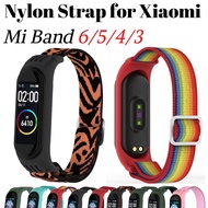 For Mi band 6 5 4 3 New Nylon strap Elastic replacement watch Bracelet  Leopard Pattern Army Green for Women and Men(AONEE)