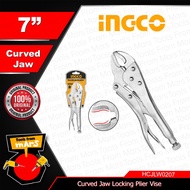 INGCO Curved Jaw Locking Plier Vise Grip 7" HCJLW0207 •TOOLS FROM MARS• IHT