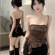 Leopard Print Top Leopard Print Vest Leopard Print Sling Polka Dot Top Design Top Leopard Print Wome