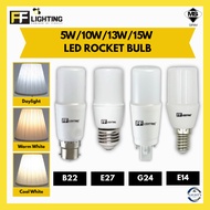 FFL LED ROCKET/STICK BULB 5W/10W/15W DAY LIGHT/WARM WHITE E27/G24/B22/E14 BULB MENTOL LAMPU (SIRIM)
