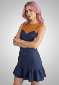 Zalora Womens Long Sleeveless Colour Block A-Line Dress