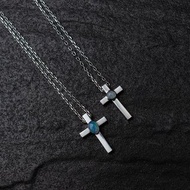 純銀十字架澳洲蛋白石項鍊