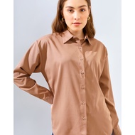 KEMEJA Oversized satin shirt - Anara shirt