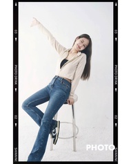 PEONYY.PETAL FW22 Zip-Up Cardigan Top - Beige