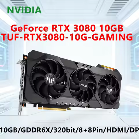 ASUS RTX 3080 10GB placa de vídeo NVIDIA TUF RTX3080 10G GAMING GDDR6X 320bit gpu PCI-E 4.0 8+8pin H