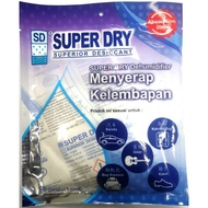 SUPER DRY DESICCANT DEHUMIDIFIER ( 100G X 1 PKT) MOISTURE ABSORBER , Silica Gel / PENYERAP LEMBAPAN 