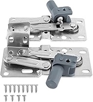 LukeTarp LD-0220-50SC Soft-Close Pivot Hinges - 50-Degree Opening, 1" W x 2-5/8" D x 3-7/8" H, Stiff