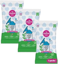 Dapple Baby Breast Pump Wipes, 75 Count (Pack of 3), Fragrance Free, Plant Based & Hypoallergenic - 