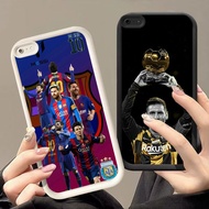GK-35 Football star Messi Silicone black white Casing for OPPO Realme Narzo C30S F5 C30 A37 N65 A39 