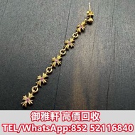 高價上門回收：Chrome Hearts 克羅心22k 雙麵粉鑽五連Tiny E十字花耳環 首飾、奢侈品、名牌首飾、鑽石、鑽戒、寶石、戒指、頸鏈、項鏈、手鍊、手鏈、手串、吊墜、耳環、金牌、金粒，Tif