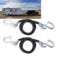 1qiwan-my Trailer Safety Towing Cables Self Coiling Weatherproof Coated with S Hook 84 Length 7500 l