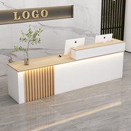 Bar counter, cashier counter, company reception desk, shop counter, small beauty salon bar counter, 