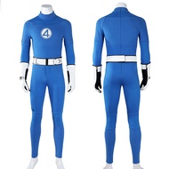 Fantastic Four Cosplay Costume Reed Richards Cosplay Bodysuit Belt Gloves Men Zentai Halloween Set P