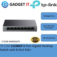 Tp-link LS108GP 8-Port Gigabit Lan PoE Switch with 8 PoE+ Ports