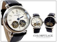 范倫鐵諾Valentino 雙擺輪雙發條自動上鍊機械錶 總裁手錶 原廠公司貨【NE336】單支