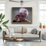 Female face printing poster Sci-fi poster Home decoration AI art robot poster Robot wall decoration 