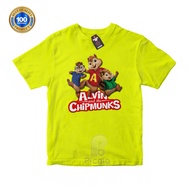 (FREE Name) CHILDREN'S T-SHIRTS TOPS WITH ALVIN AND THE CHIPMUNK CARTOON CHARACTER MOTIFS UNISEX Mat