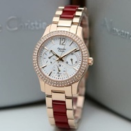 Alexandre Christie Original Wanita AC 2463 Red Rose Gold