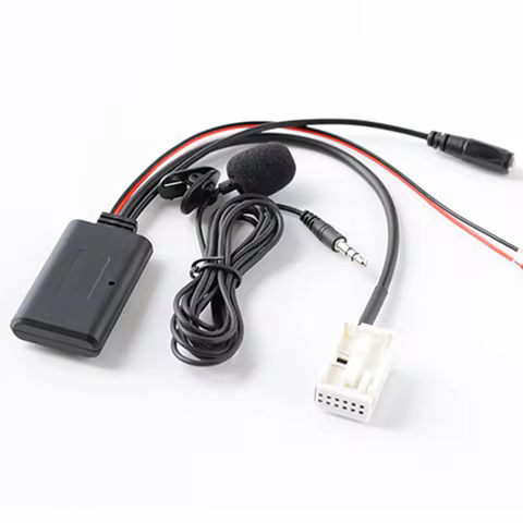 Car Bluetooth AUX Adapter Wireless Audio Phone Call Hands Free Microphone For Audi A4 B7 TTs TT A8 R