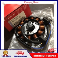 ORIGINAL AHM Spull Spul Assy Stator Stater Karbu Motor Honda Beat Scoopy Lama Karbu Old KVY Original Ori