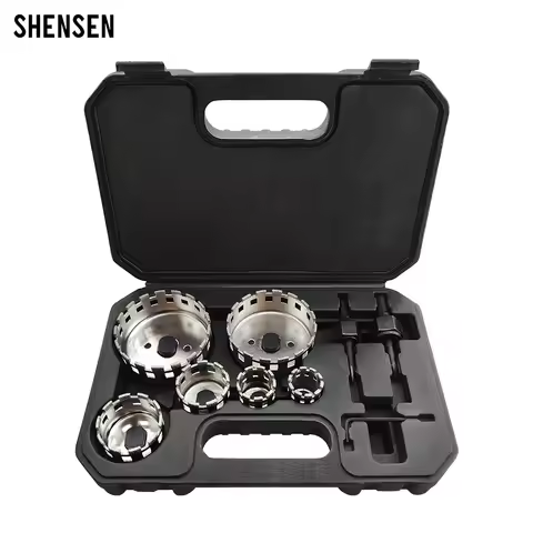 9pcs Diamond Hole Saw Tile Drill Bit Set 25-73mm Glass Marble Drilling Tool Kit for Home