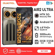 OUKITEL IIIF150 AIR2 ULTRA 5G 32GB+512GB Mobiles 6.78" FHD+ 120Hz Android 13 108MP+64MP 5000mAh 65W